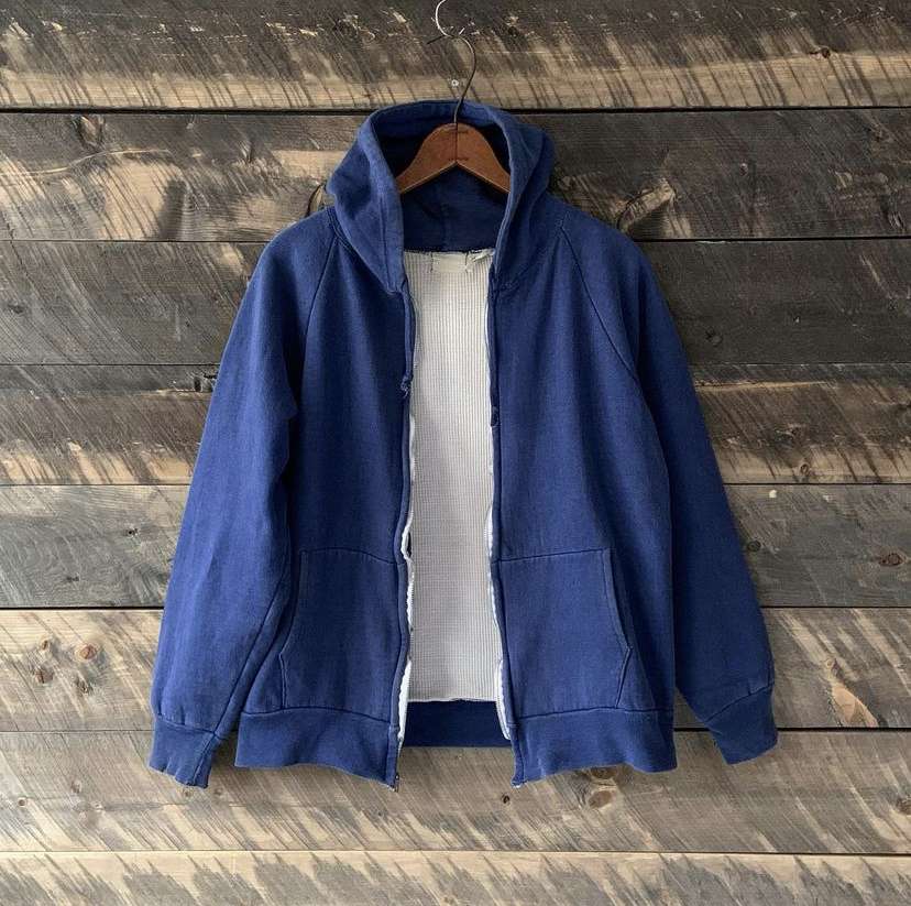 70-80's Unknown Zip Up W Face Hoodie Sweat