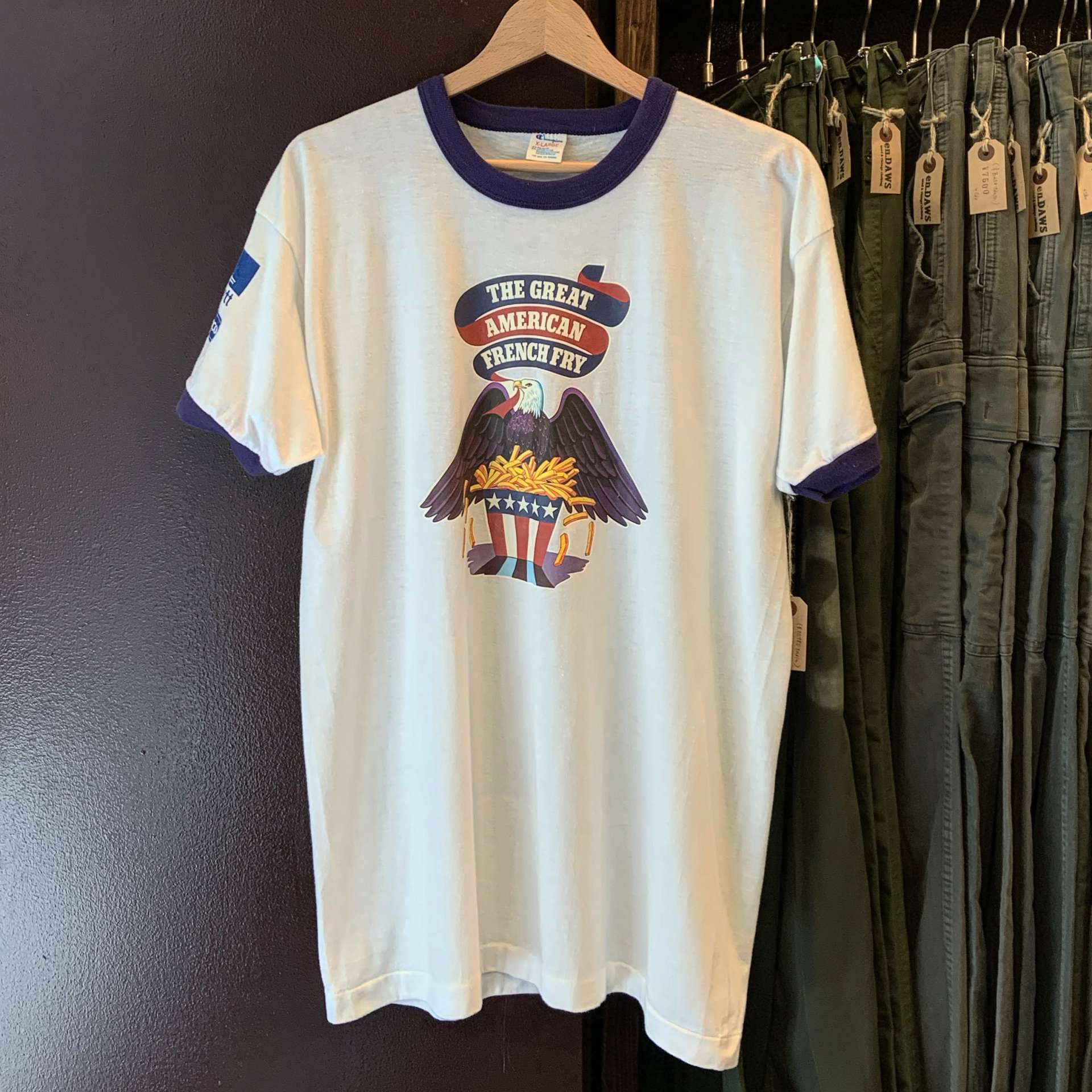 1980's Champion トリコタグ Linger Printed Tee